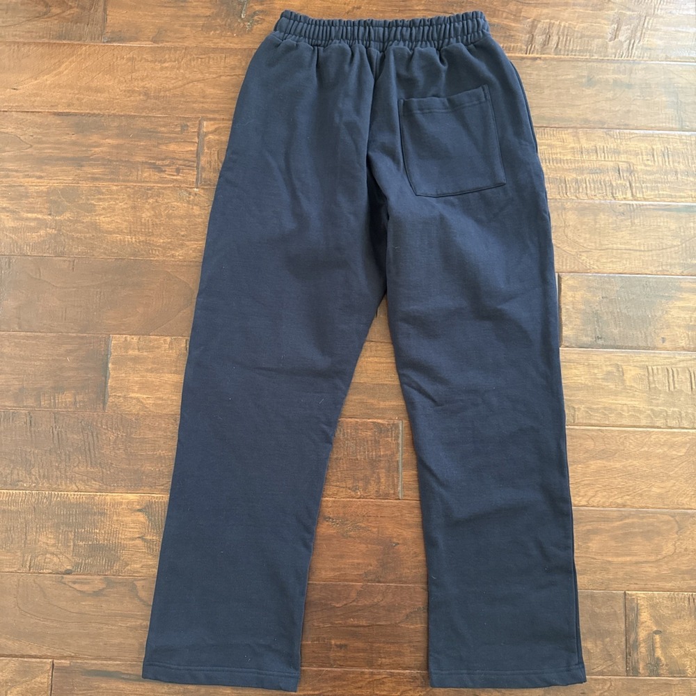 HOURS Men's Open Bottom Sweatpants Navy Thick Quality Size XL EUC - Picture 5 of 7